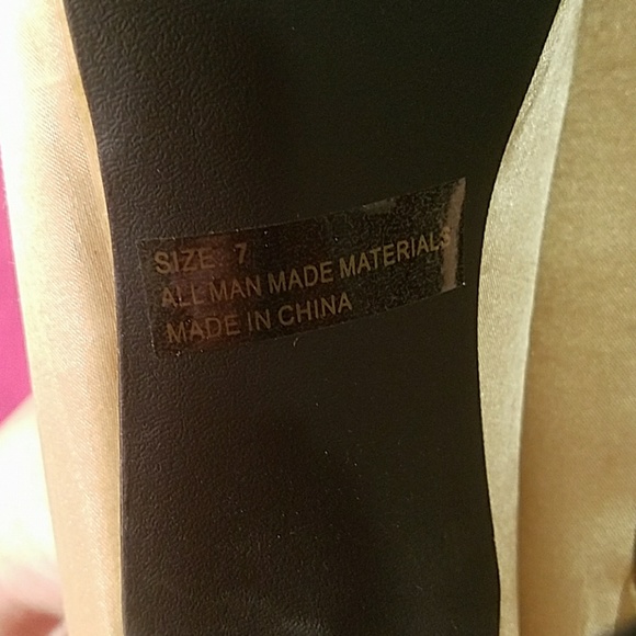 Charlotte Russe Gold and Black Peep Heels! - Picture 6 of 6